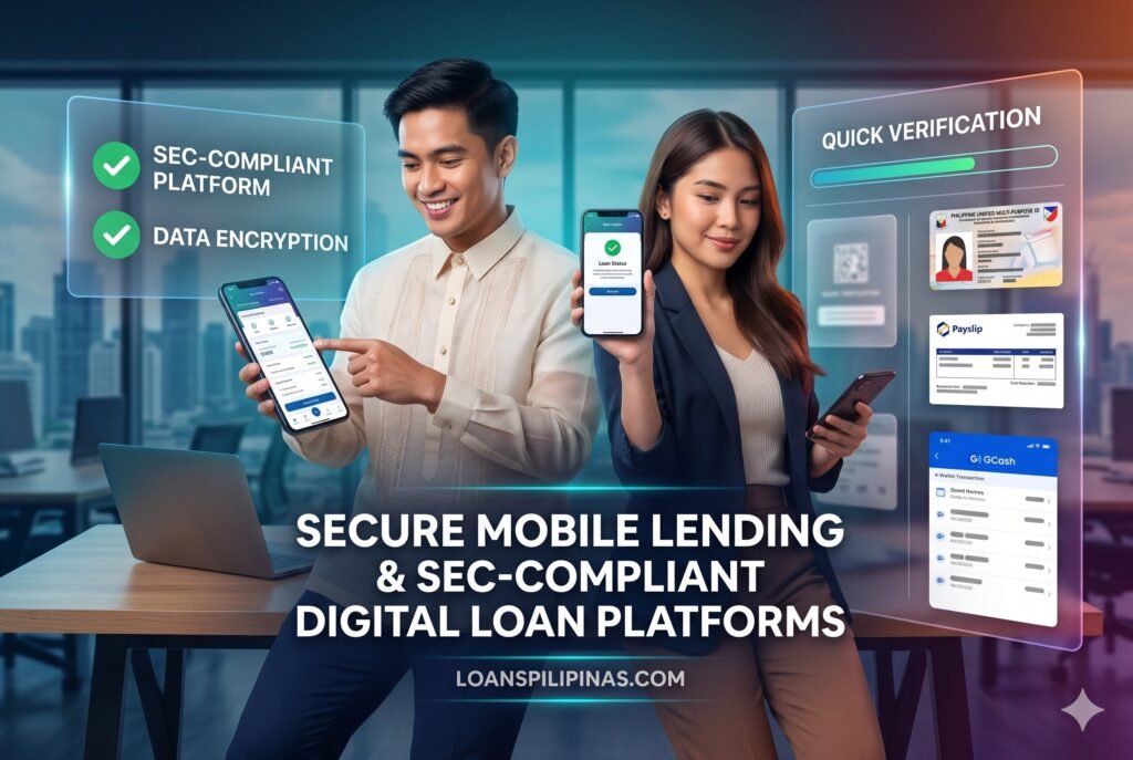 SEC-compliant digital lending app in the Philippines with secure borrower verification and safe loan processing