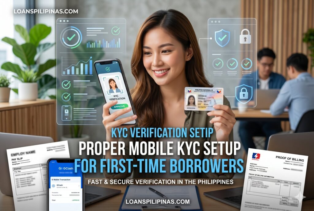 Smartphone setup showing ideal lighting and positioning for mobile loan ID and selfie verification