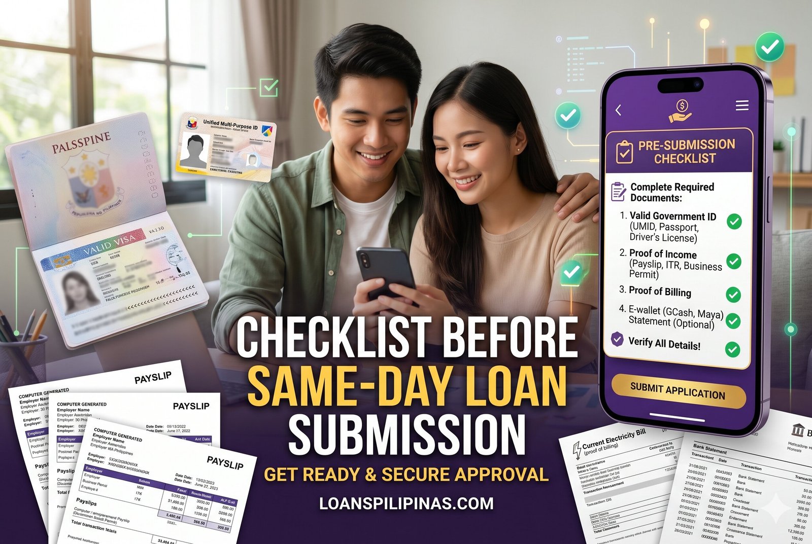 Checklist for faster same day instant cash loan approval and release in the Philippines